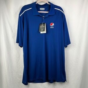 Pepsi ONTOUR Golf Polo Shirt Men's 2XL Blue WEBTECH Performance